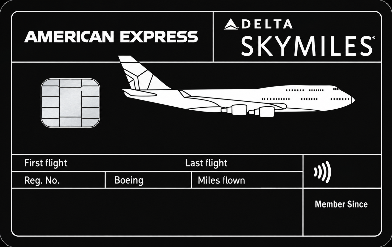 Airplane card recognition artwork